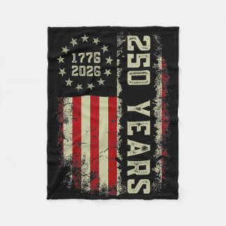 アメリカ独立250周年 1776 2026 アメリカ国旗 独立記念日 フリースブランケット