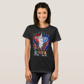 アメリカ独立250周年 1776-2026 アメリカ国旗 Tシャツ (正面フル)
