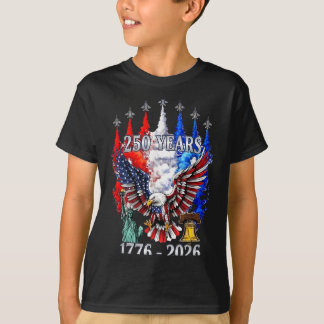 アメリカ独立250周年 1776-2026 アメリカ国旗 Tシャツ