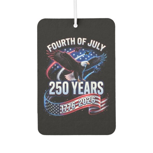 アメリカ独立250周年 1776-2026 アメリカ愛国 カーエアーフレッシュナー (正面)