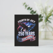 アメリカ独立250周年 1776-2026 アメリカ愛国 シーズンポストカード (スタンド正面)