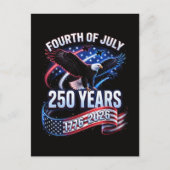 アメリカ独立250周年 1776-2026 アメリカ愛国 シーズンポストカード (正面)