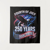 アメリカ独立250周年 1776-2026 アメリカ愛国 タペストリー (正面)