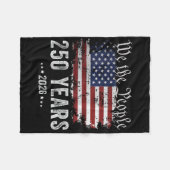 アメリカ独立250周年 1776 2026 アメリカ独立記念日 フリースブランケット (正面(横))