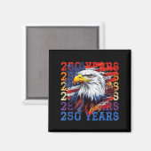 アメリカ独立250周年 1776 2026 アメリカ生誕250周年 マグネット (正面/裏面)