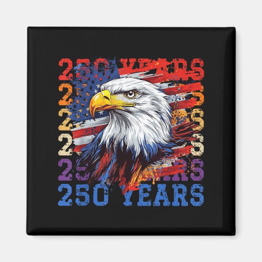 アメリカ独立250周年 1776 2026 アメリカ生誕250周年 マグネット (正面)