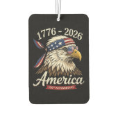 アメリカ独立250周年 1776 2026 イーグル ヴィンテージ カーエアーフレッシュナー (裏面)