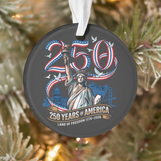 アメリカ独立250周年 1776 2026 オーナメント (ツリー)