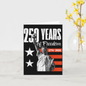アメリカ独立250周年 1776-2026 カード (黄色い花)