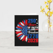 アメリカ独立250周年 1776-2026 カード (黄色い花)