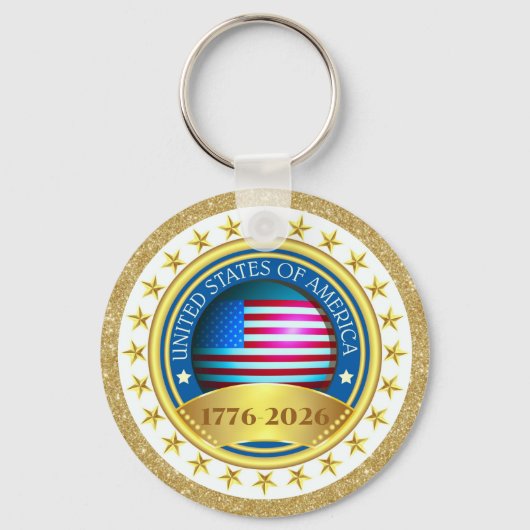 アメリカ独立250周年 | 1776–2026 キーホルダー (正面)