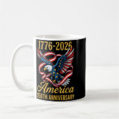 アメリカ独立250周年 1776 2026 コーヒーマグカップ (左)