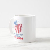 アメリカ独立250周年 1776 2026 コーヒーマグカップ (正面左)