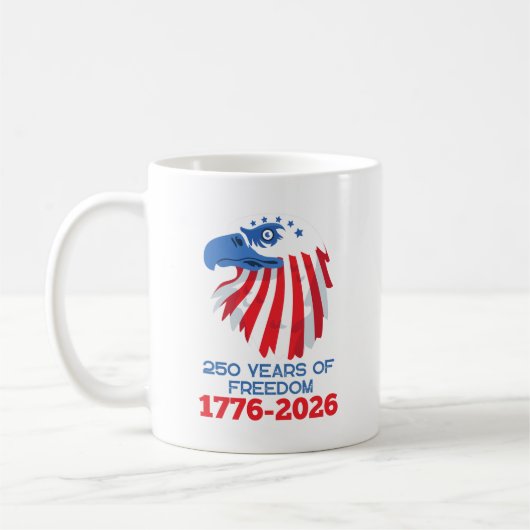 アメリカ独立250周年 1776 2026 コーヒーマグカップ (左)