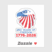アメリカ独立250周年 1776 2026 シール (シート)