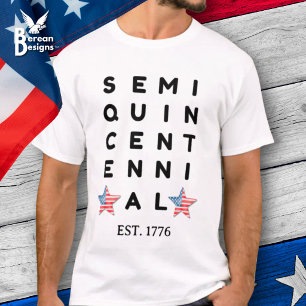 アメリカ独立250周年 1776 2026 セミクワインセンテニアル Tシャツ