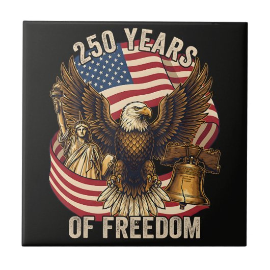 アメリカ独立250周年 1776-2026 タイル (正面)