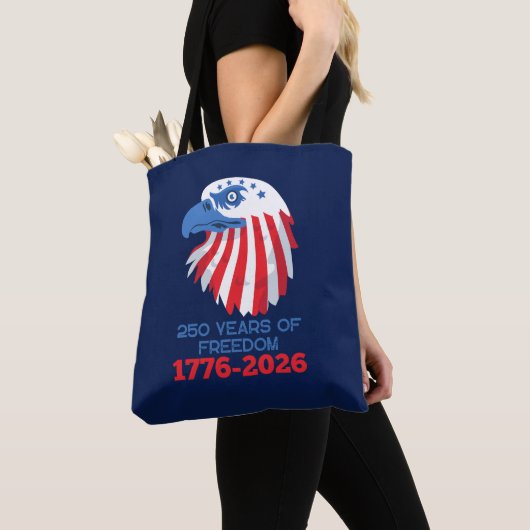 アメリカ独立250周年 1776-2026 トートバッグ (クローズアップ)