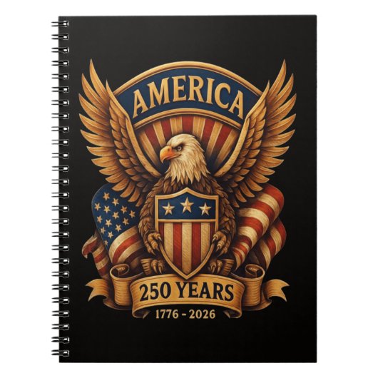 アメリカ独立250周年 1776-2026 ノートブック (正面)