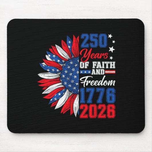 アメリカ独立250周年 1776 2026 マウスパッド (正面)