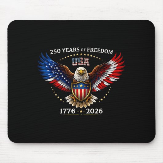 アメリカ独立250周年 1776 2026 マウスパッド (正面)