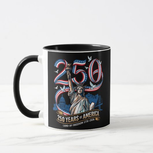 アメリカ独立250周年 1776 2026 マグカップ (左)