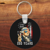 アメリカ独立250周年 1776 2026 ワシントン 7月4日 キーホルダー (正面)