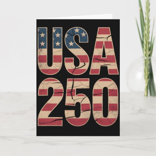 アメリカ独立250周年 1776–2026 愛国主義 カード (正面)