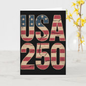 アメリカ独立250周年 1776–2026 愛国主義 カード (黄色い花)