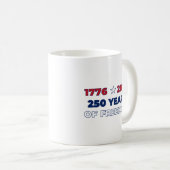 アメリカ独立250周年 1776 2026 愛国主義  コーヒーマグカップ (正面右)