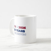 アメリカ独立250周年 1776 2026 愛国主義  コーヒーマグカップ (正面左)