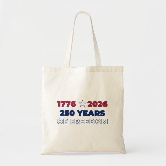 アメリカ独立250周年 1776 2026 愛国主義  トートバッグ (正面)