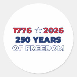 アメリカ独立250周年 1776 2026 愛国主義  ラウンドシール