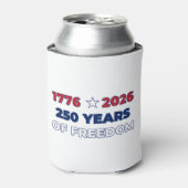 アメリカ独立250周年 1776 2026 愛国主義  缶クーラー (缶正面)