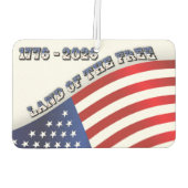 アメリカ独立250周年 1776-2026 愛国心 カーエアーフレッシュナー (裏面)