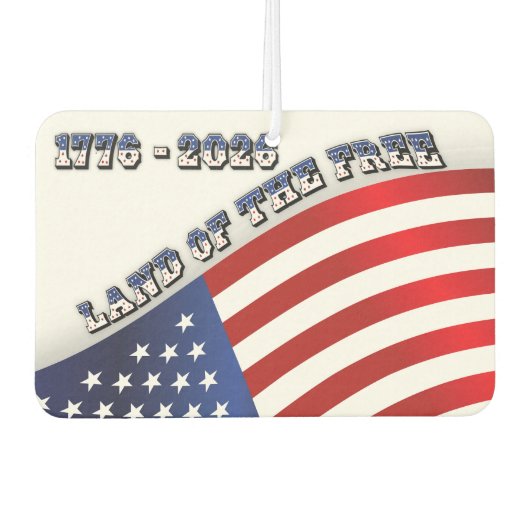 アメリカ独立250周年 1776-2026 愛国心 カーエアーフレッシュナー (正面)