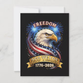 アメリカ独立250周年 1776-2026 愛国 アメリカン シーズンカード (正面)