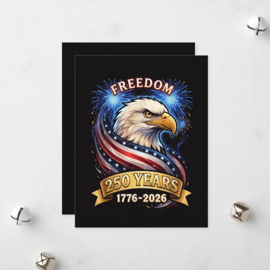 アメリカ独立250周年 1776-2026 愛国 アメリカン シーズンカード (正面/裏面インサイチュ)