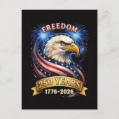 アメリカ独立250周年 1776-2026 愛国 アメリカン シーズンポストカード (正面)