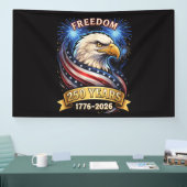 アメリカ独立250周年 1776-2026 愛国 アメリカン 横断幕 (トレードショー)