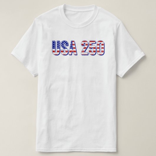 アメリカ独立250周年 1776-2026 愛国 アメリカン Tシャツ (デザイン正面)