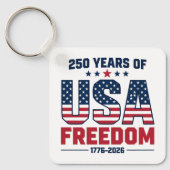 アメリカ独立250周年 1776 2026 愛国 キーホルダー (正面)