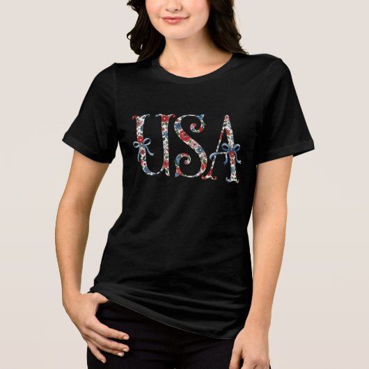 アメリカ独立250周年 1776–2026 愛国 トライブレンドTシャツ (正面)