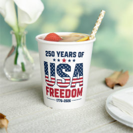 アメリカ独立250周年 1776 2026 愛国  紙コップ