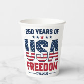 アメリカ独立250周年 1776 2026 愛国  紙コップ (裏面)