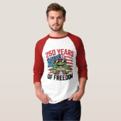 アメリカ独立250周年 1776–2026 愛国 Tシャツ (正面フル)