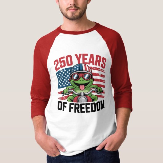 アメリカ独立250周年 1776–2026 愛国 Tシャツ (正面)