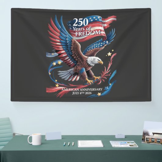 アメリカ独立250周年 1776-2026 横断幕 (トレードショー)