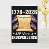 アメリカ独立250周年 1776 2026 米国 カード (黄色い花)