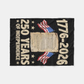 アメリカ独立250周年 1776 2026 米国 フリースブランケット (正面(横))